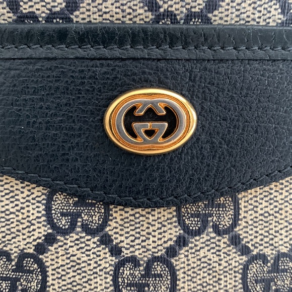 Authentic & Gorgeous Vintage Dark Blue Gucci Travel Clutch/Pouch - Picture 3 of 17